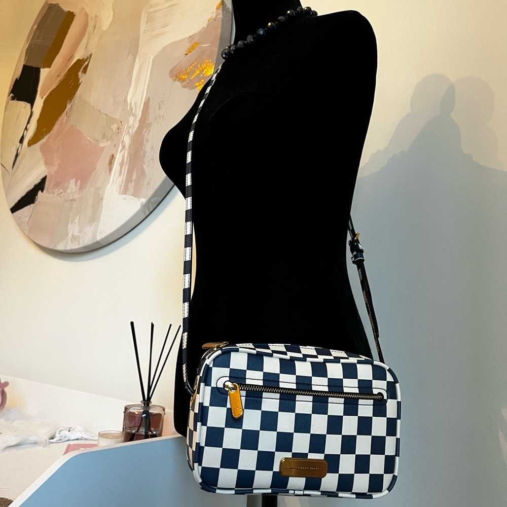 Marc by Marc Jacobs Blue and White Check Crossbody